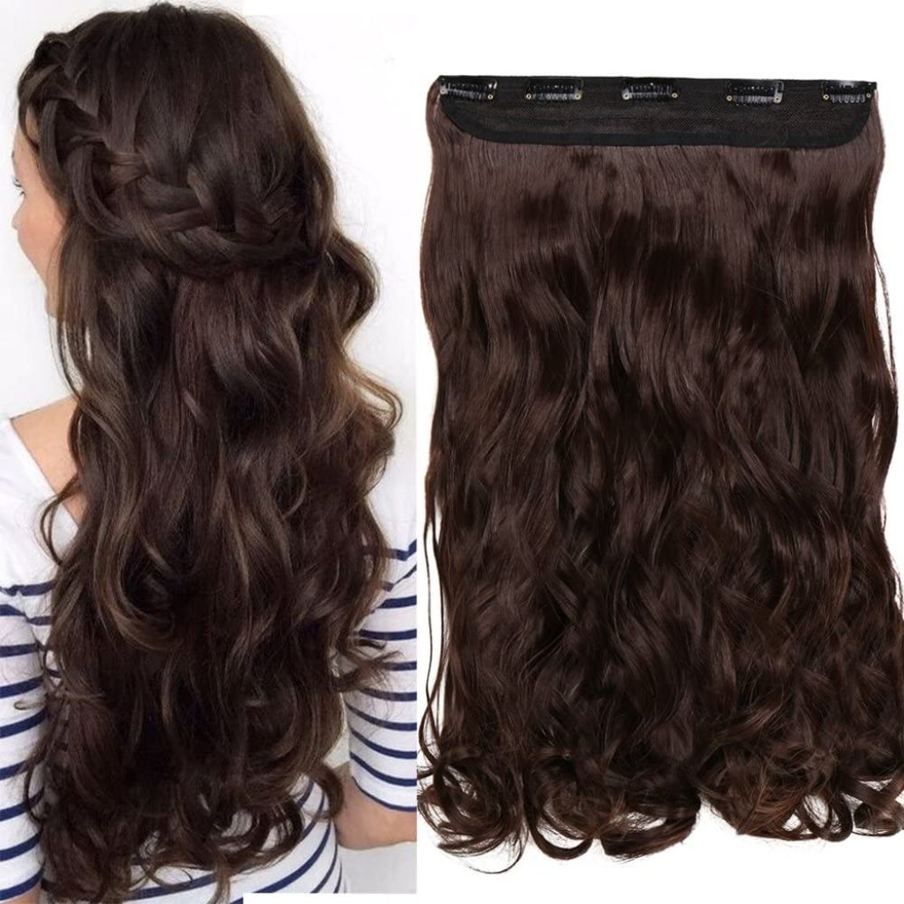Hair clip extensions.